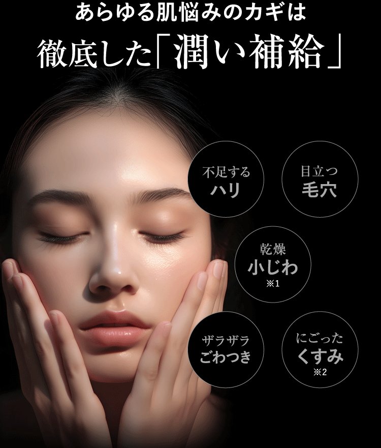 あらゆる肌悩みのカギは徹底した「潤い補給」